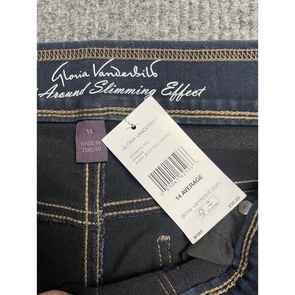 Gloria Vanderbilt Avery Size 14 Pull On All Around Slimming Bootcut Jean Pants - Picture 4 of 11